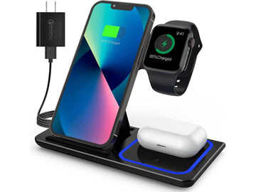 "Folding 3-in-1 Fast Charger for iPhone, Apple Watch, AirPods"
